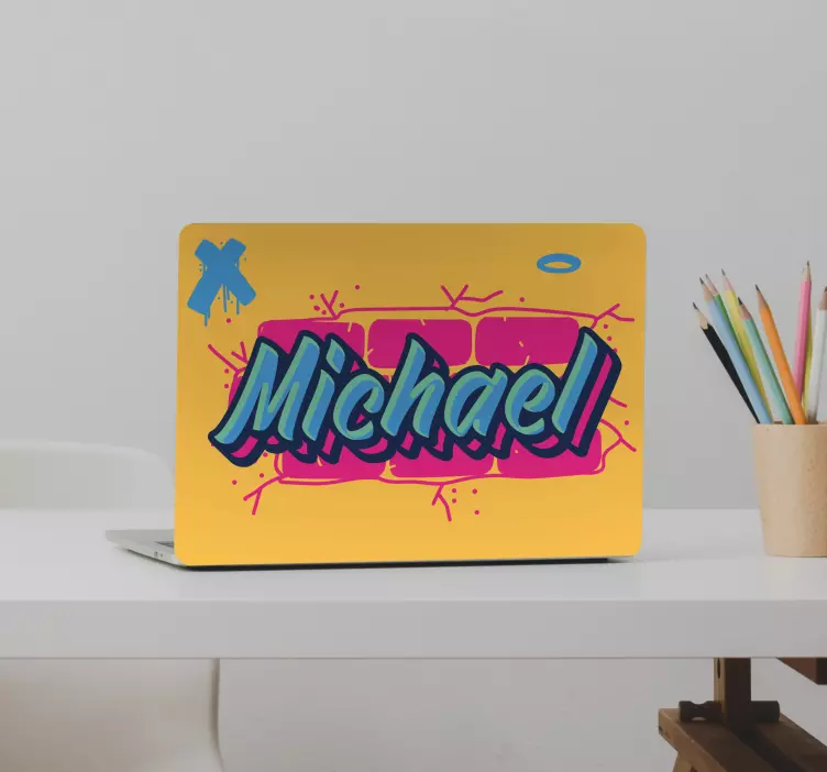 Adesivo per laptop graffiti personalizzati vivaci - TenStickers