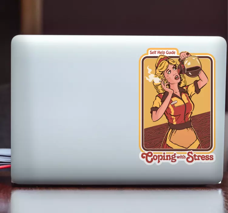 Adesivo per laptop vintage autoaiuto - TenStickers