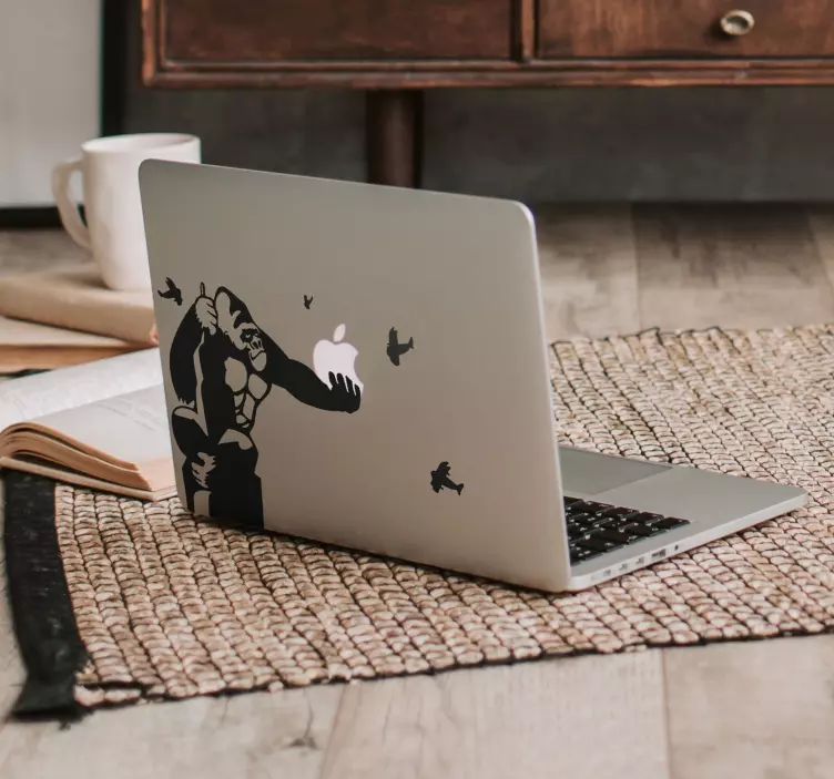 Adesivo per Macbook con king kong - TenStickers