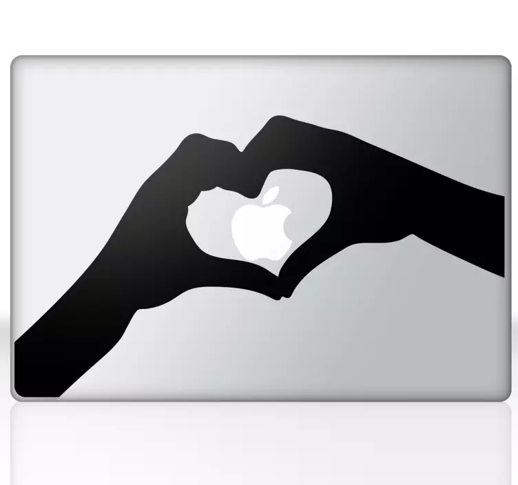 Adesivo per mac mani cuore - TenStickers
