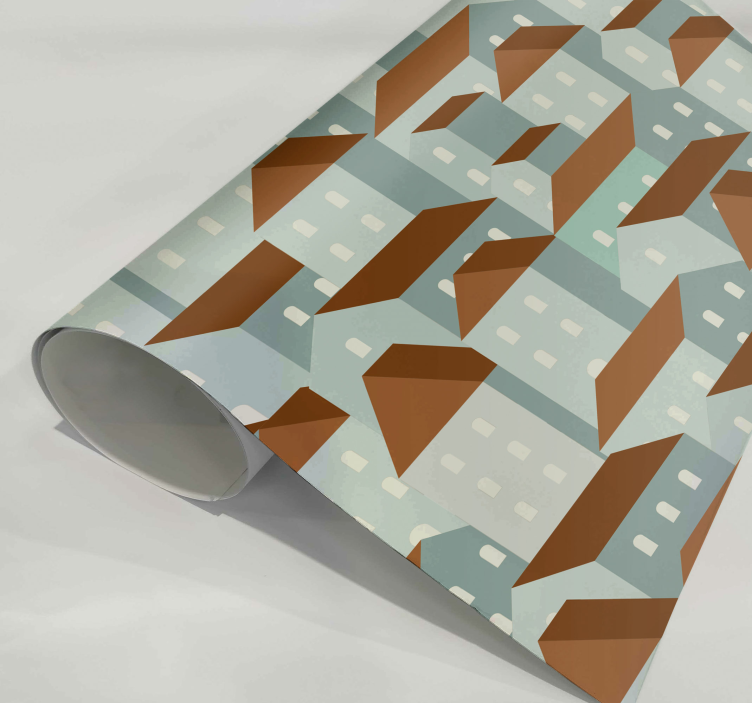 Adesivo per mobile illustrazione di villaggio - TenStickers