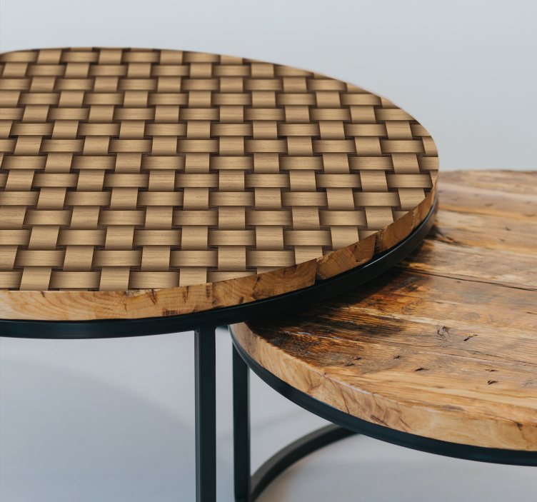 Carta adesiva per mobile legno intrecciato - TenStickers