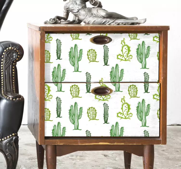 Sticker adesivo per mobili con cactus - TenStickers