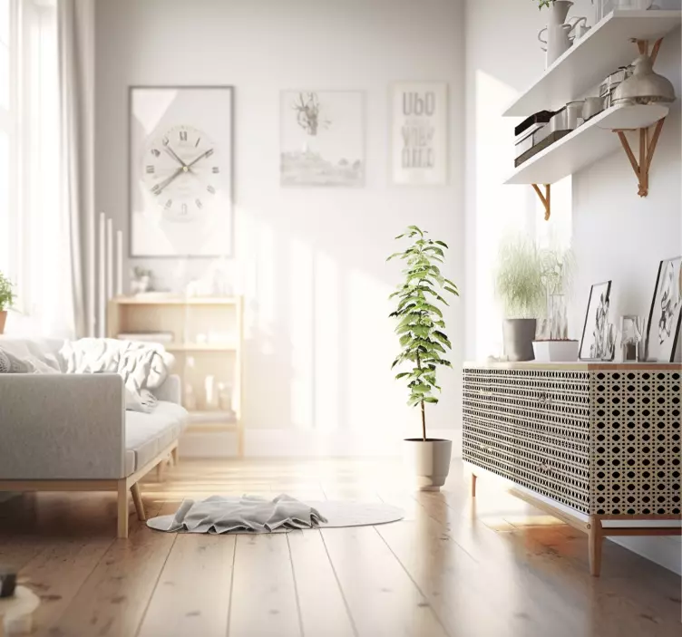 Carta adesiva per mobili con effetto cannage beige - TenStickers