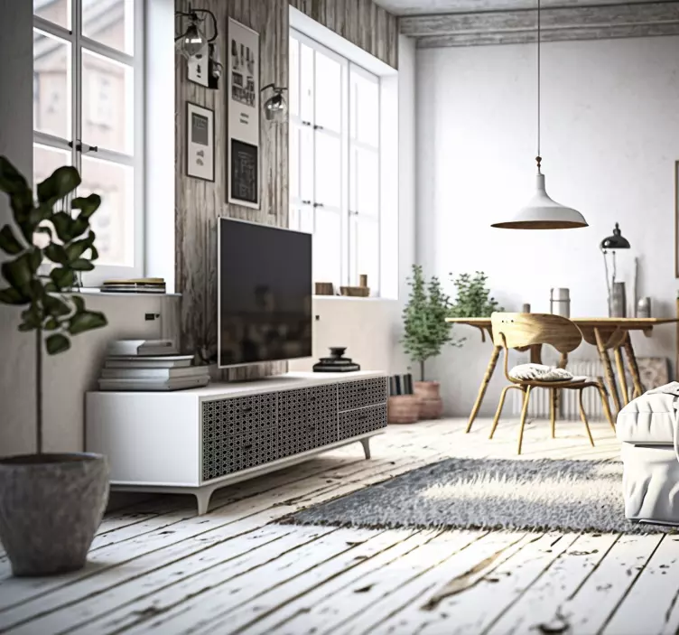 Adesivo per mobili con effetto cannage grigio - TenStickers