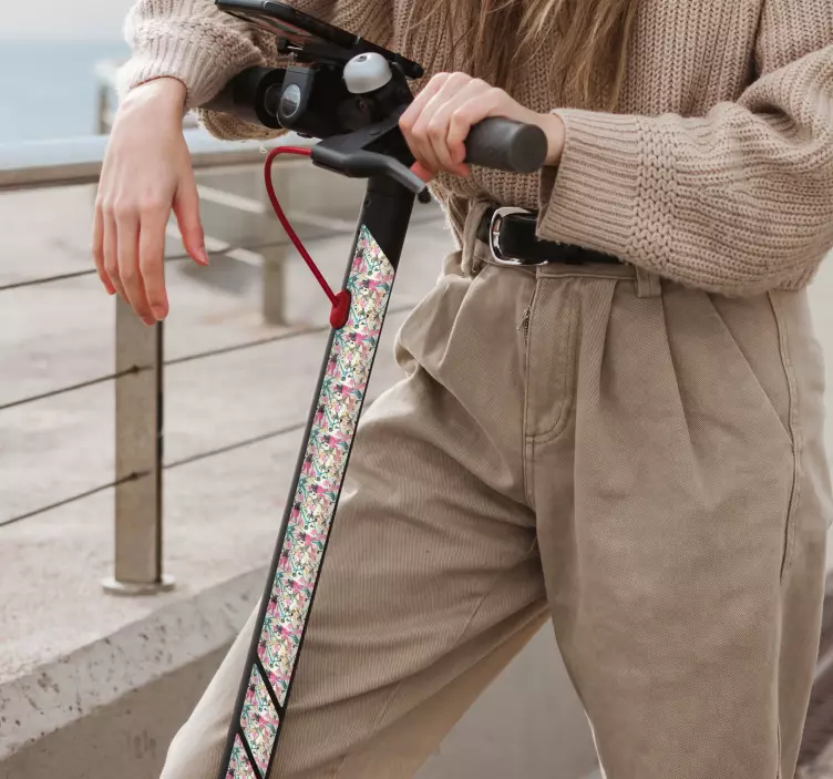 Adesivo per monopattino con schizzi multicolore - TenStickers