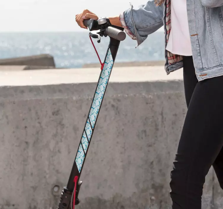 Adesivo per monopattino effetto onde - TenStickers