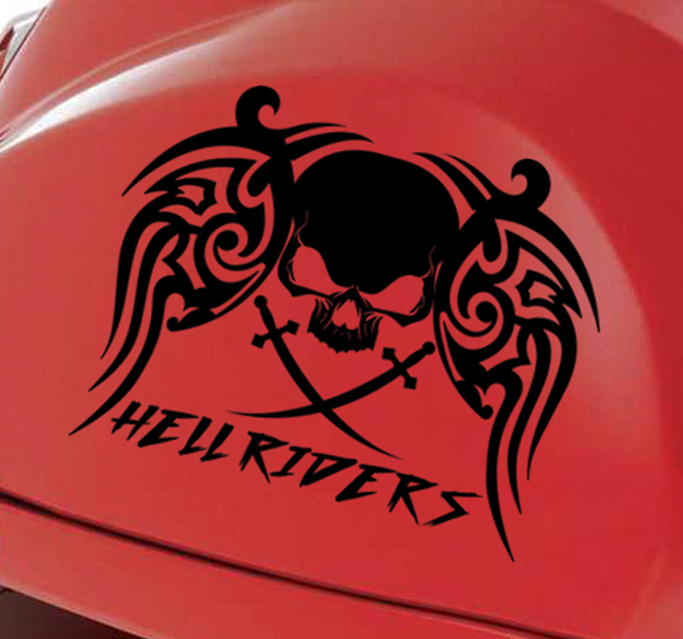 Adesivo per moto hell riders - TenStickers