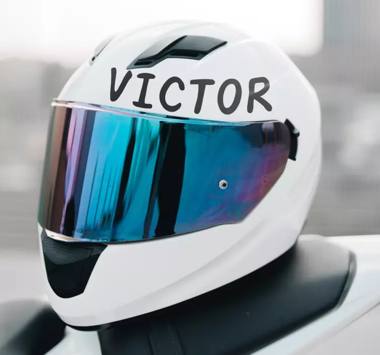 Adesivo moto nome del casco - TenStickers