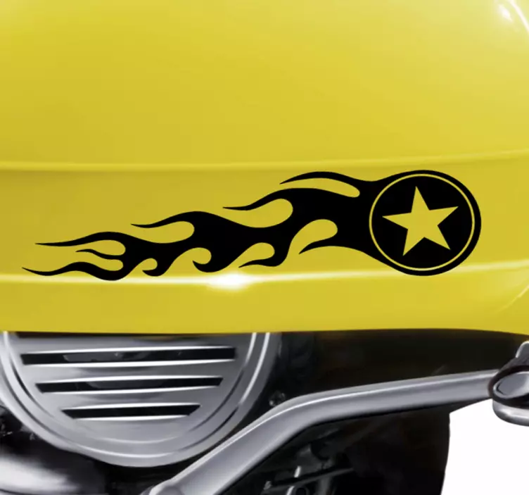 Adesivo per moto stella fuoco - TenStickers
