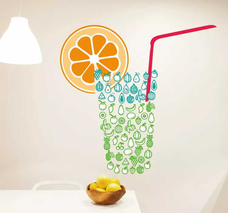 Adesivo murale con forma di drink - TenStickers