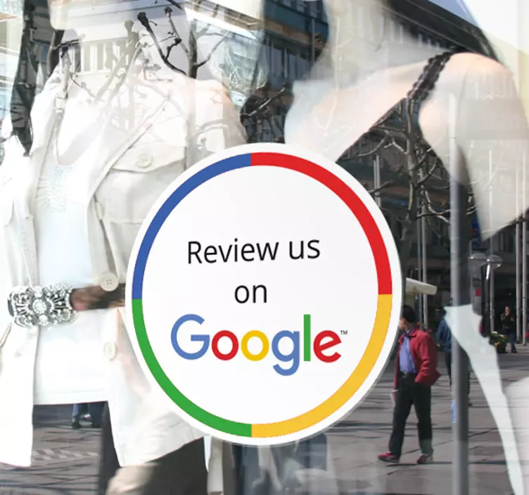 Adesivo per negozi google review - TenStickers