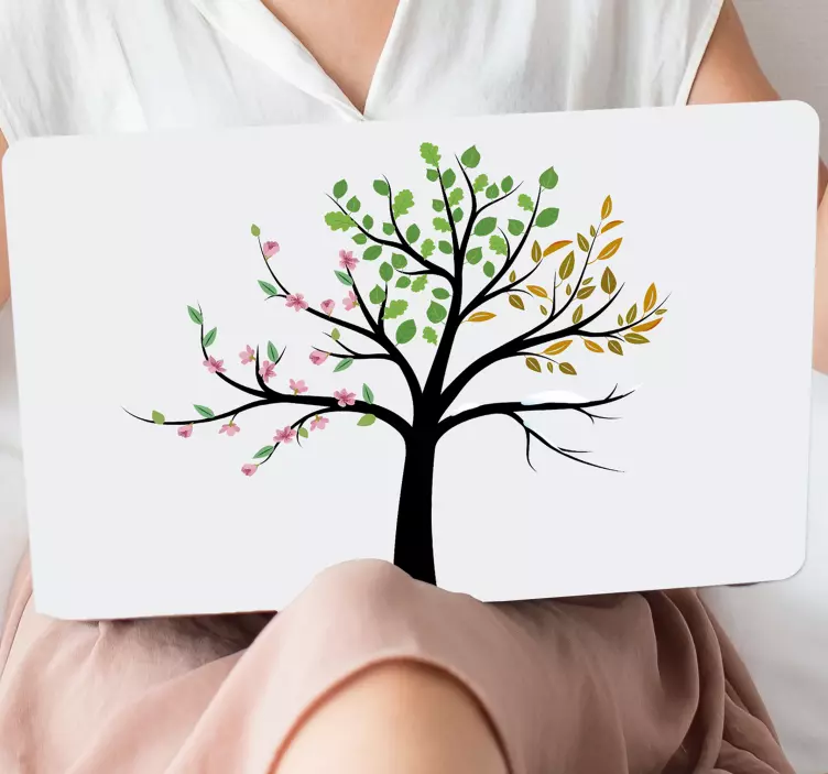 Stupendo adesivo per pc con albero e stagioni - TenStickers