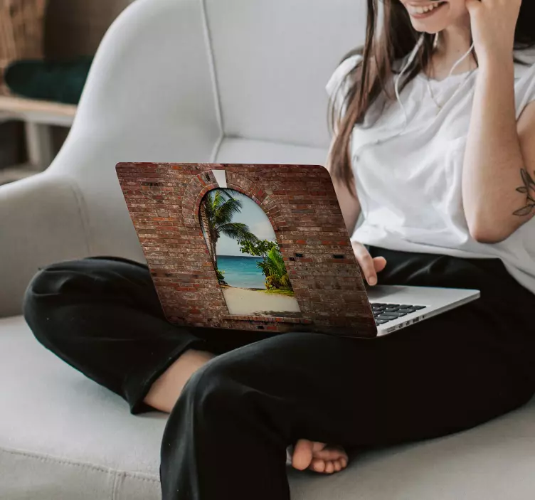 Adesivo per pc arco 3d personalizzabile - TenStickers