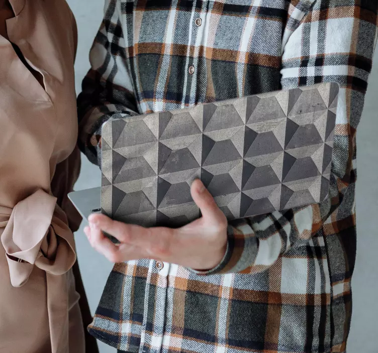 Adesivo per pc "calcestruzzo grigio" texture - TenStickers