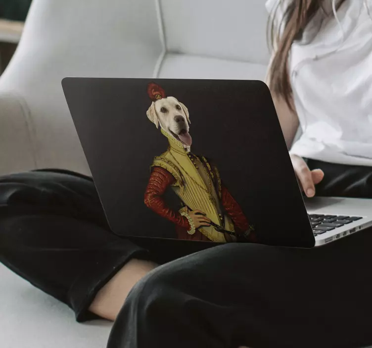 Adesivo per pc cane aristocratico adesivo - TenStickers