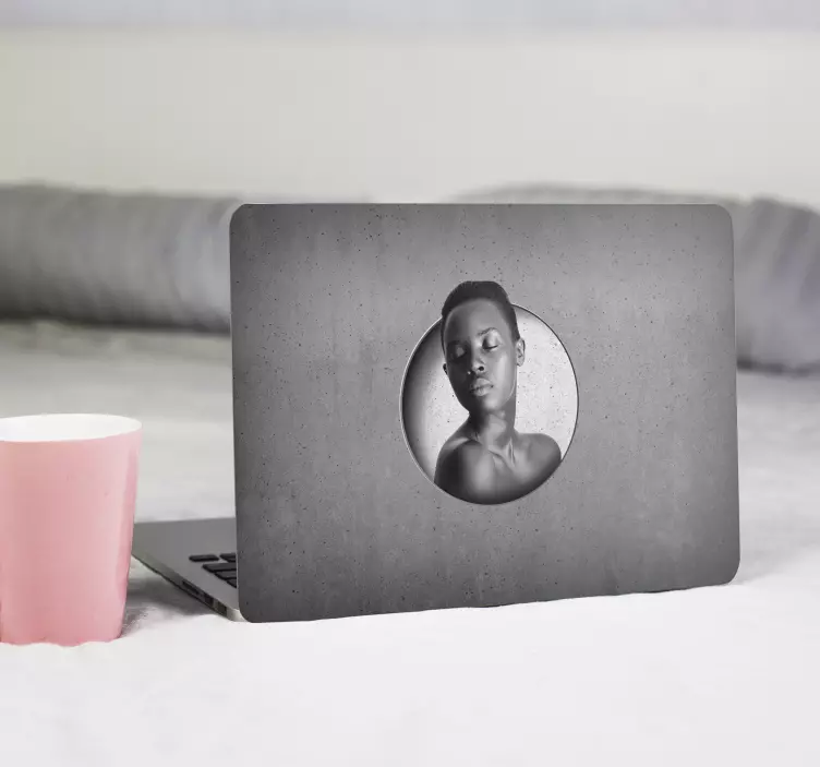 Adesivo per pc cemento grezzo personalizzabile - TenStickers