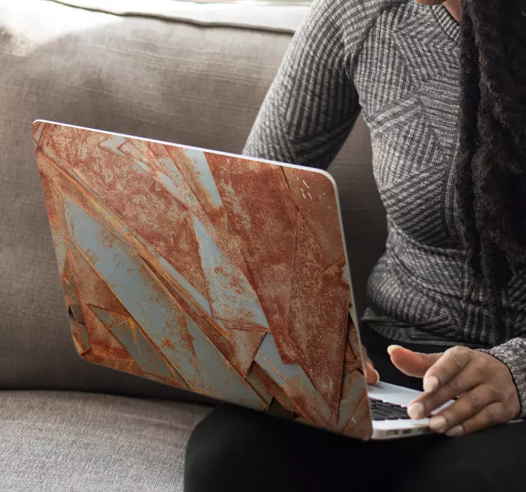 Adesivo per pc texture delle piastre di ferro - TenStickers