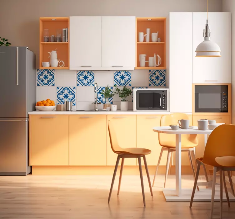 Piastrella adesiva idraulica monocolore - TenStickers