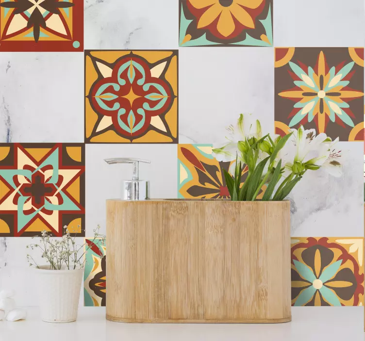 Piastrella adesiva Ritorno agli anni '70 - TenStickers