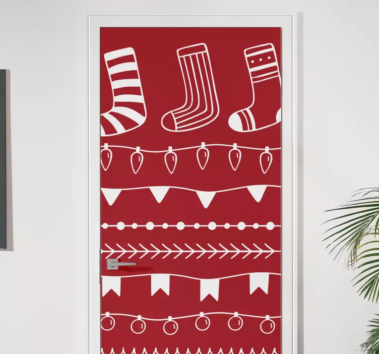 Adesivo natalizio motivi festivi allegri - TenStickers