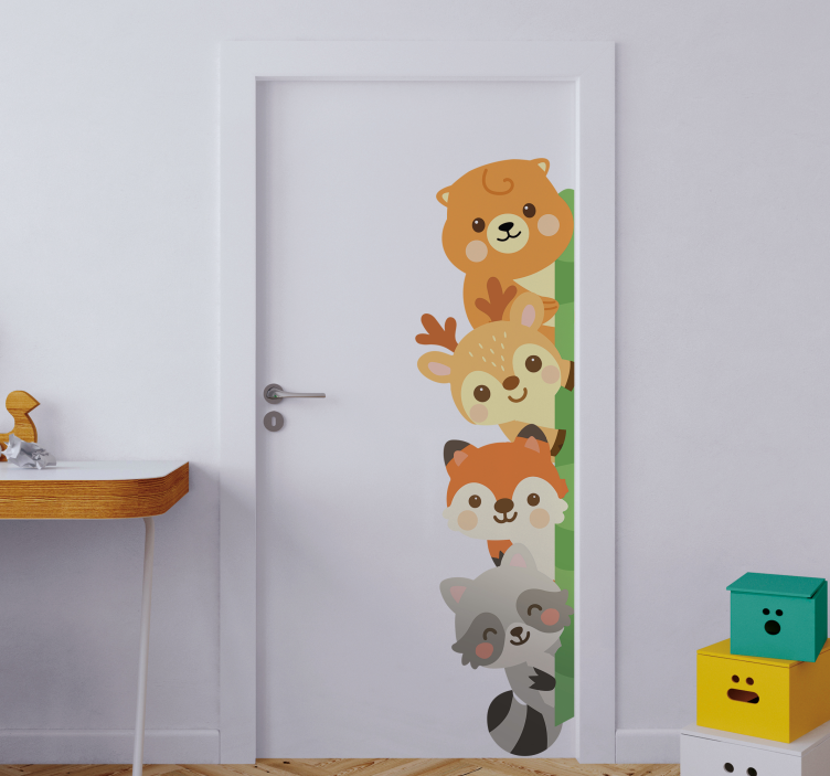 Adesivo per porta animali per stanza bambini - TenStickers