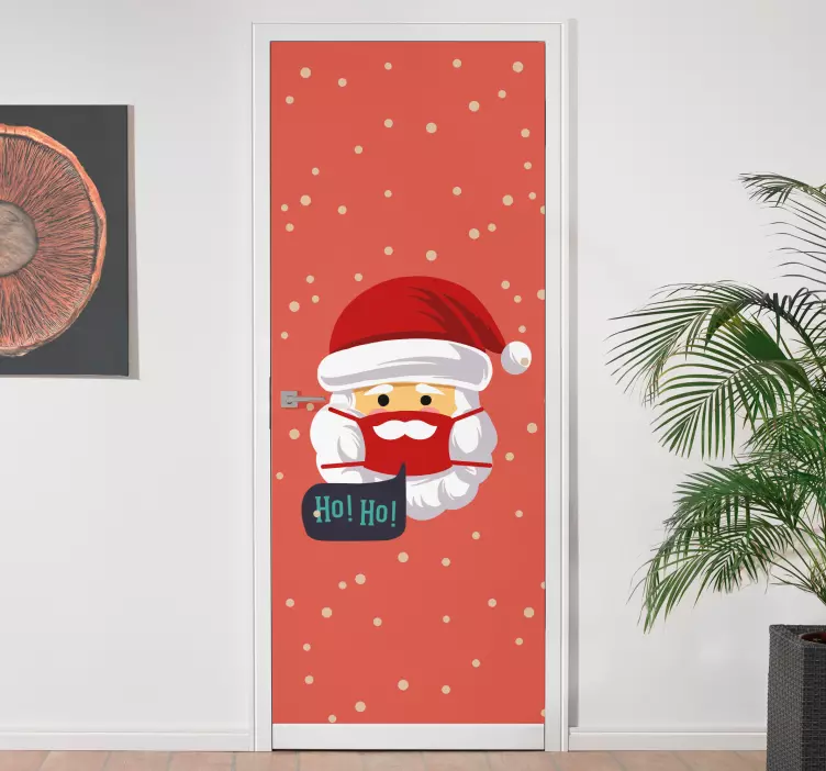 Adesivo natalizio babbo natale festivo - TenStickers