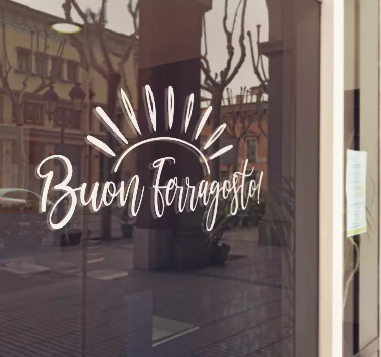 Adesivo per porta buon ferragosto - TenStickers