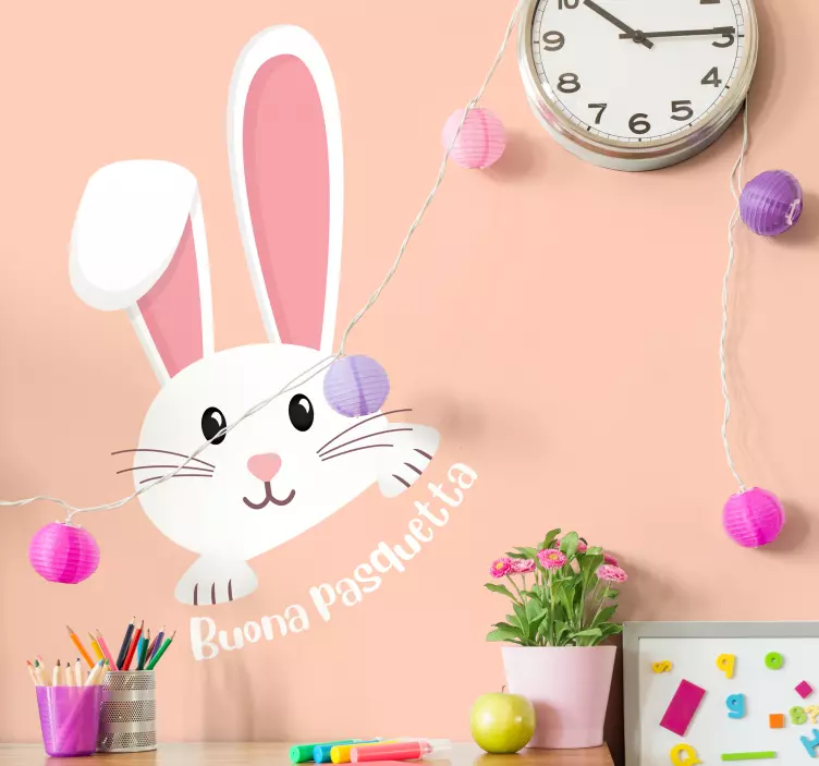 Adesivo per porta buona pasquetta - TenStickers