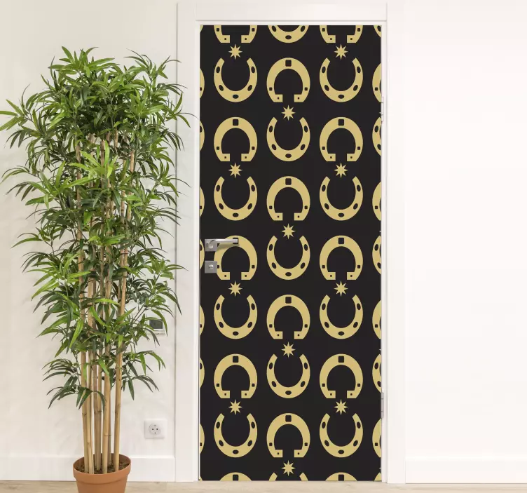 Adesivo per porta decorazioni con motivi celestiali - TenStickers