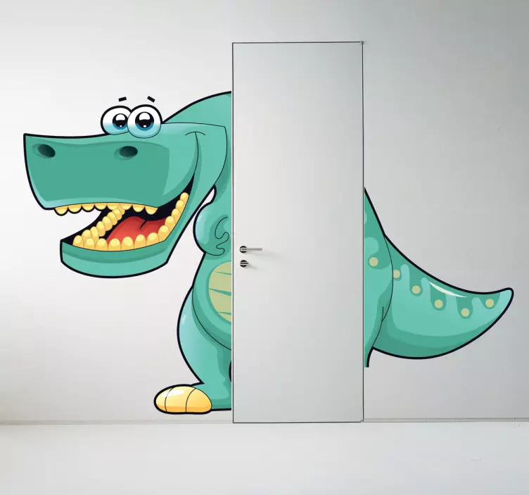 Adesivo per porta dinosauro - TenStickers