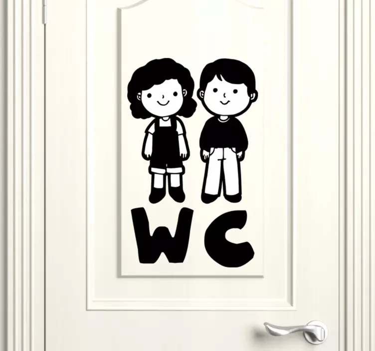 Adesivo porta wc per bambini - TenStickers