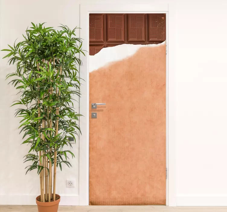 Adesivo per porta ingresso cioccolato - TenStickers