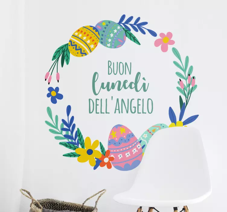 Adesivo per porta lunedi dell'angelo - TenStickers