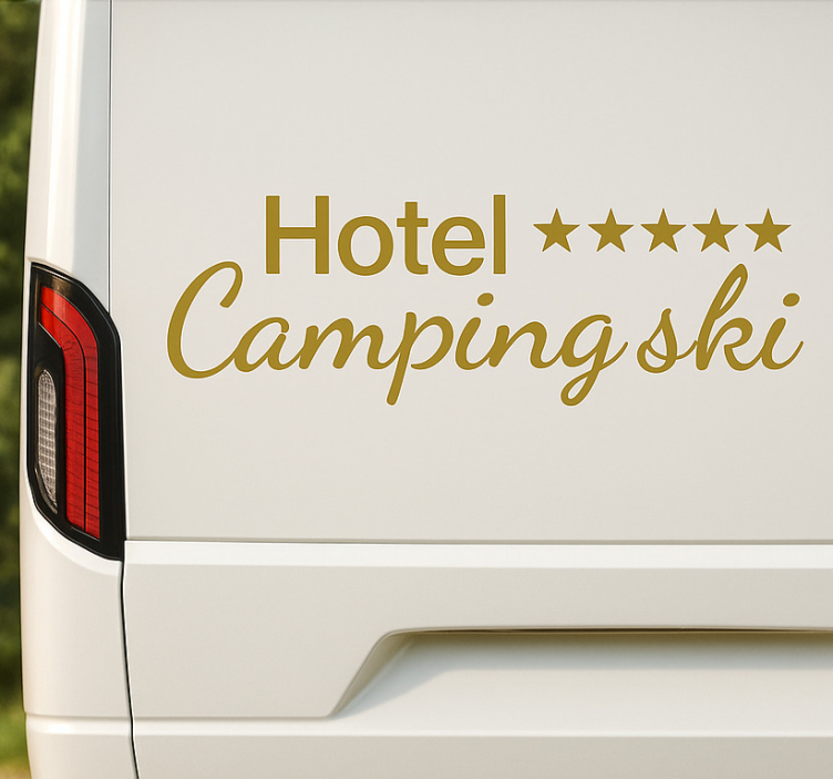 Adesivo per roulotte campeggio in hotel a cinque stelle - TenStickers