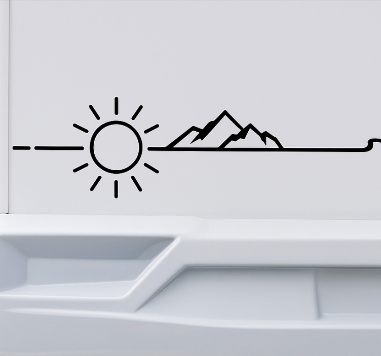 Adesivo per roulotte paesaggio naturale custom - TenStickers