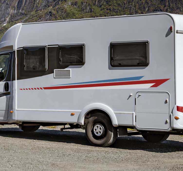 Adesivo per roulotte strisce laterali - TenStickers