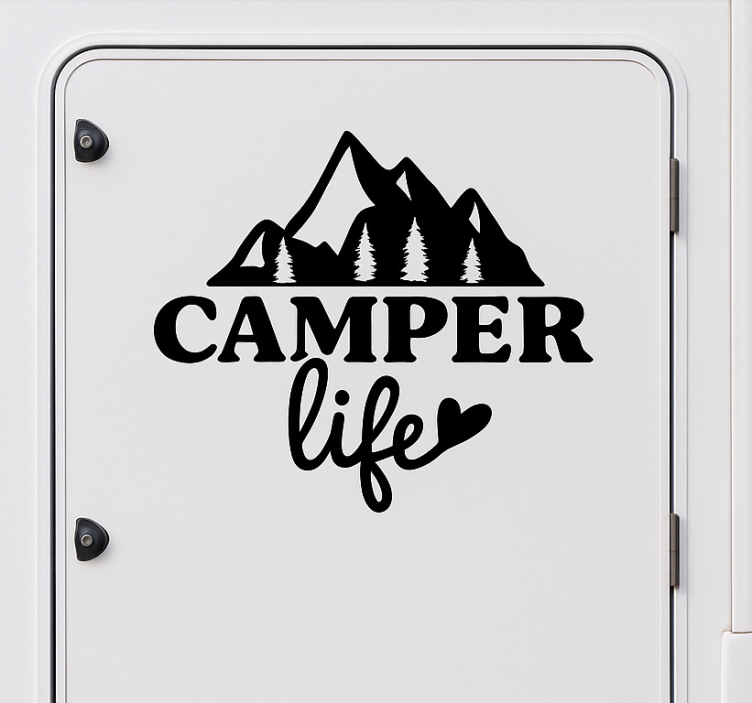 Adesivo per roulotte camper life - TenStickers
