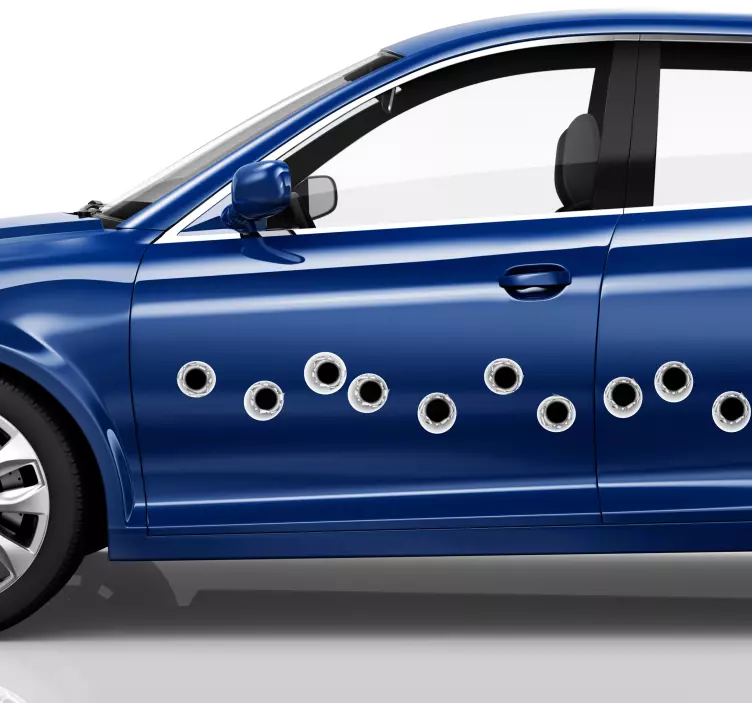 Adesivo per auto con fori di proiettile - TenStickers