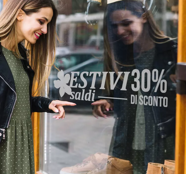 Adesivo per vetri saldi estivi - TenStickers