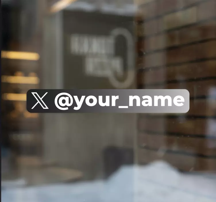 Vetrofania per vetrine X Twitter personalizzata - TenStickers