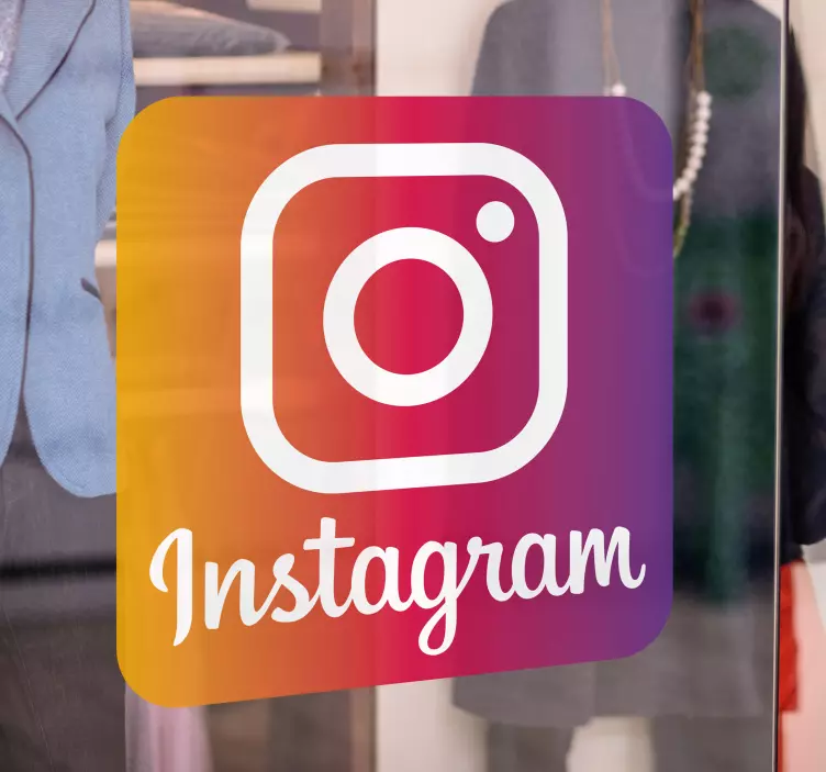 Vetrofania per vetrine Logo instagram - TenStickers