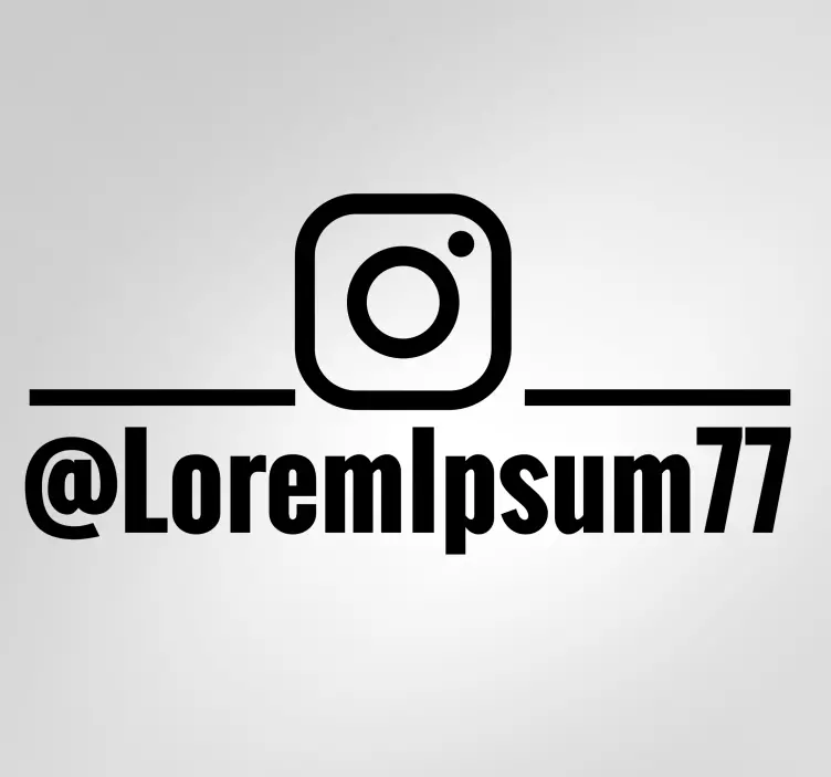 Vetrofania per vetrine Semplice instragram personalizzato - TenStickers