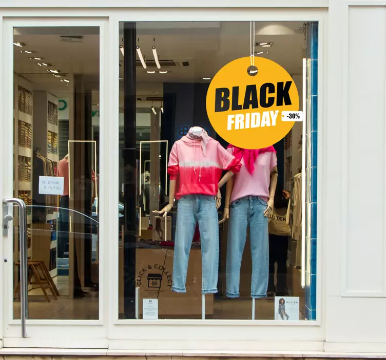 Adesivo per vetrine con scritta Black Friday - TenStickers