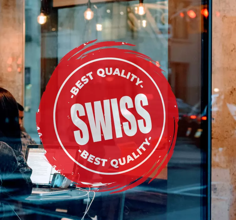 Adesivo per vetrine emblema del sigillo di qualità - TenStickers