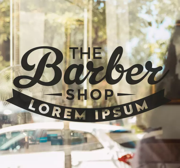 Adesivo per vetrine estetica barbiere - TenStickers