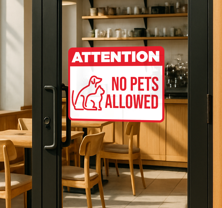 Adesivo per vetrine no pet allowed sign - TenStickers