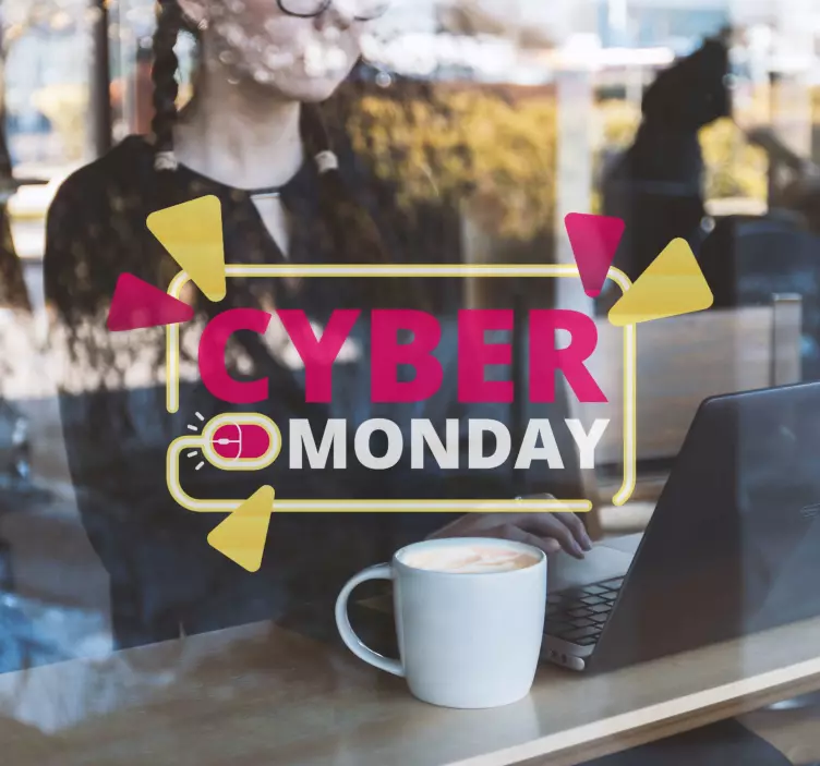 Adesivo per vetrine saldi del cyber monday - TenStickers