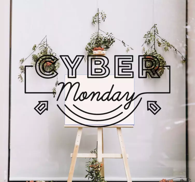 Adesivo per vetrine speciale cyber monday - TenStickers