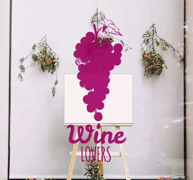 pellicola adesiva per vetri Amanti del vino - TenStickers